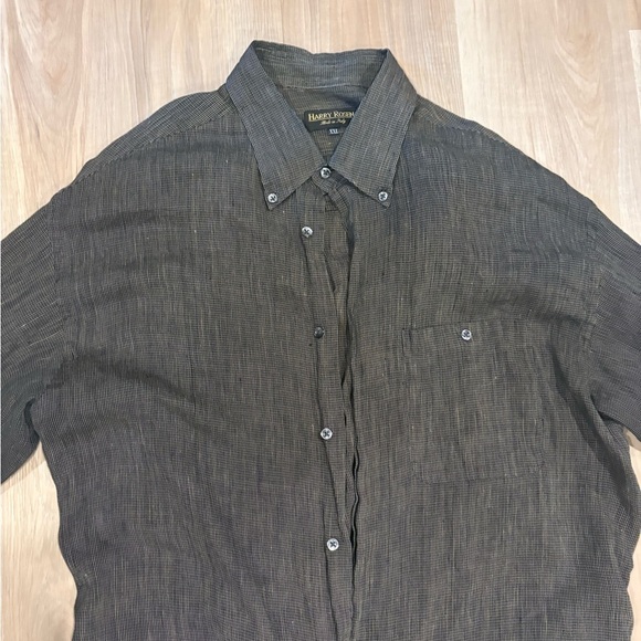 Black Casual Button Down Shirt with Relaxed Fit - Picture 8 of 11